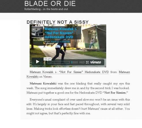 Blade or Die Blog